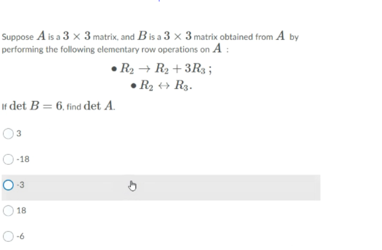 Solved Suppose A Is A 3 X 3 Matrix, And B Is A 3 X 3 Matrix | Chegg.com