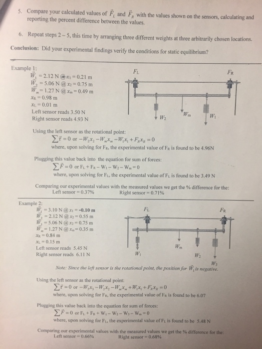 PHYSICS I LAB Torque And Static Equilibrium | Chegg.com