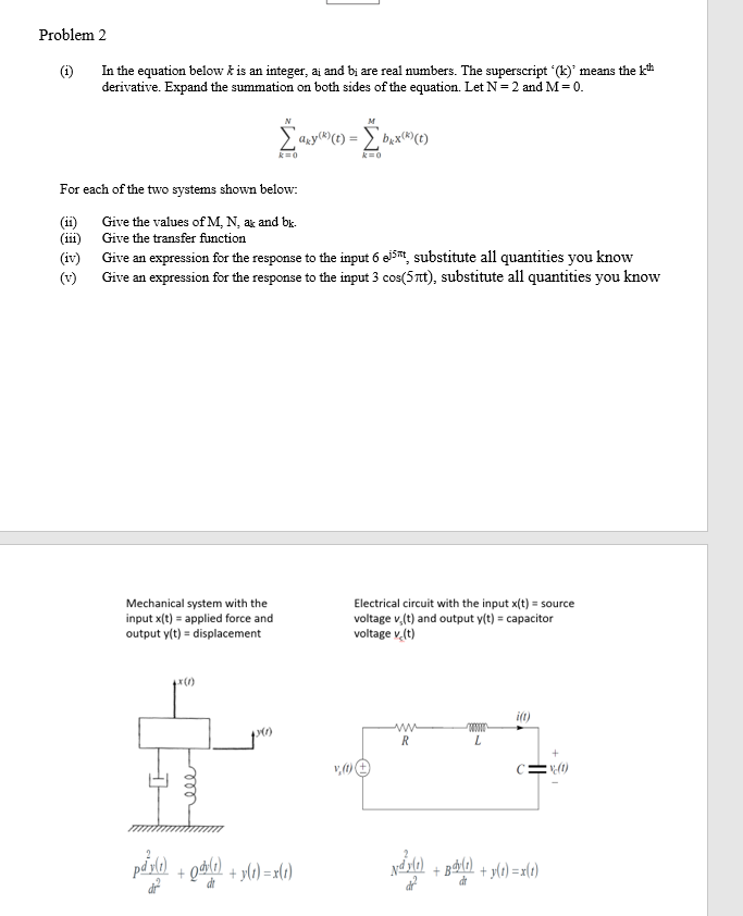 Solved Problem 2 In The Equation Below Kis An Integer, Ai 