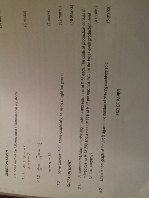 Solved QUESTION SEVEN 71. Solve each of the following pairs | Chegg.com