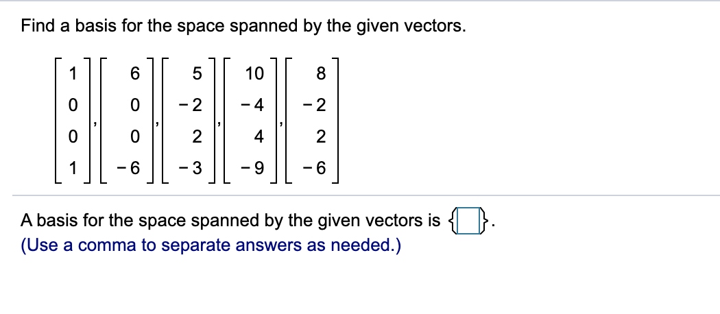 Solved Find A Basis For The Set Of Vectors In R3 In The