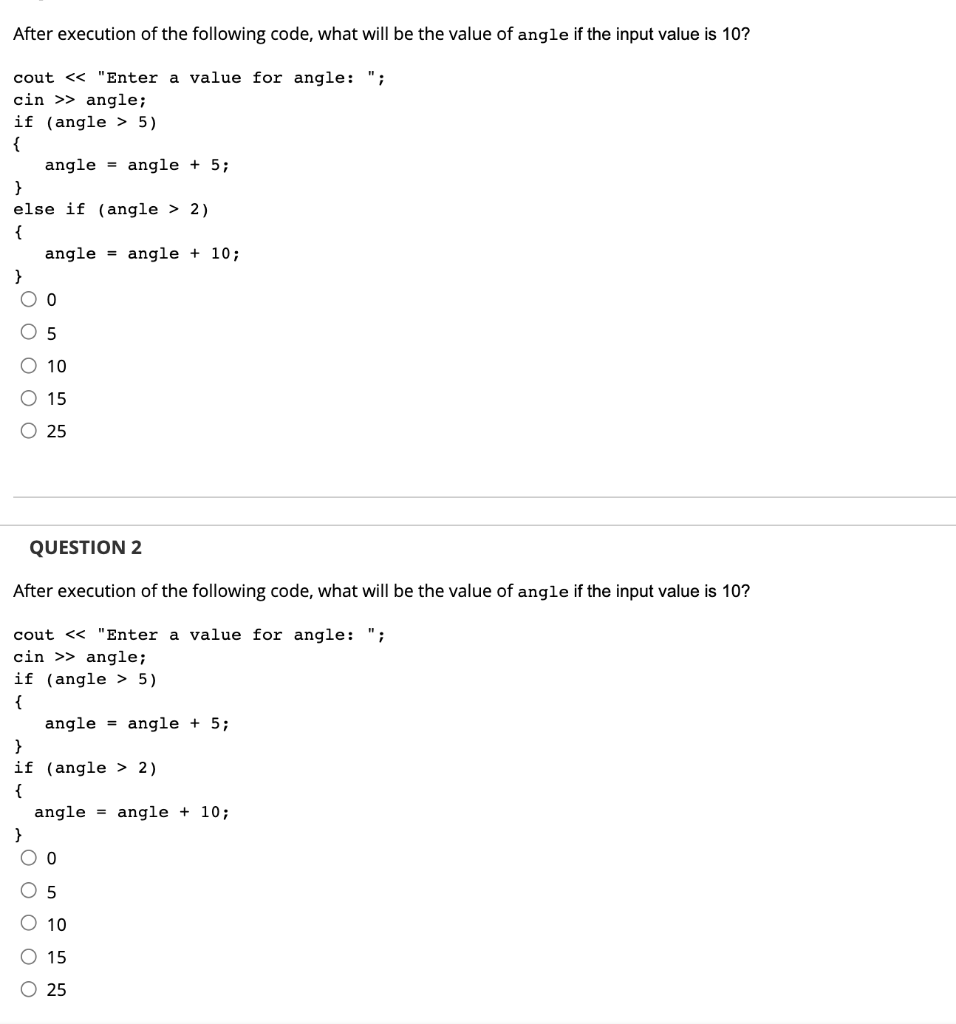 Solved After execution of the following code, what will be | Chegg.com