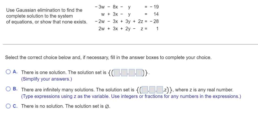 Solved Use Gaussian elimination to find the | Chegg.com