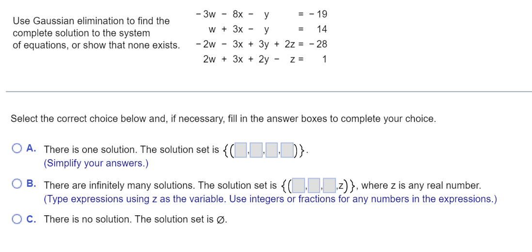 Solved Use Gaussian Elimination To Find The | Chegg.com