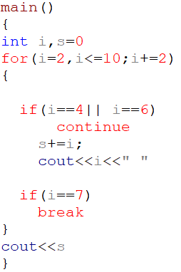 Solved main() { int i,s=0 for(i=2, i