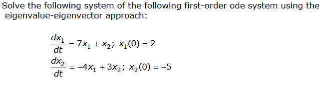 Solved Solve the following system of the following | Chegg.com