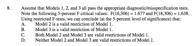 Solved The estimated OLS regression model below (Model 1) | Chegg.com