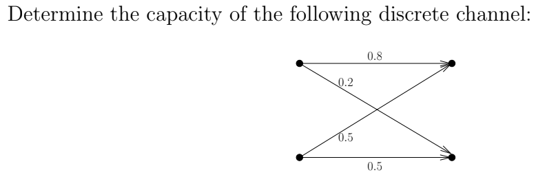 Solved Determine the capacity of the following discrete | Chegg.com