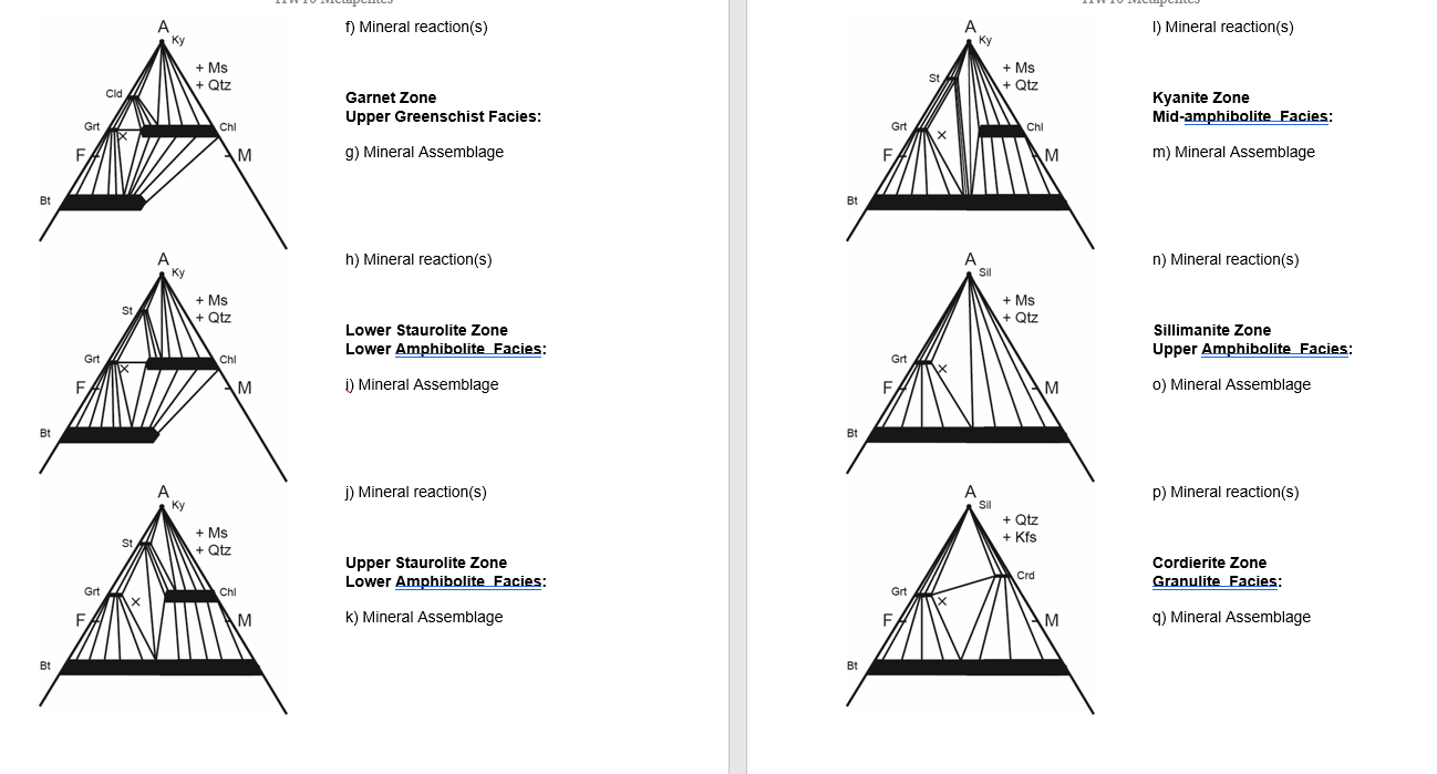 Solved Q1. For the pelite protolith rock composition shown | Chegg.com