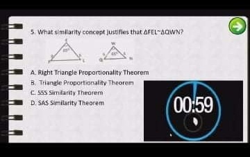 5. What similarity concept justifies that AFEL-AQWN? | Chegg.com