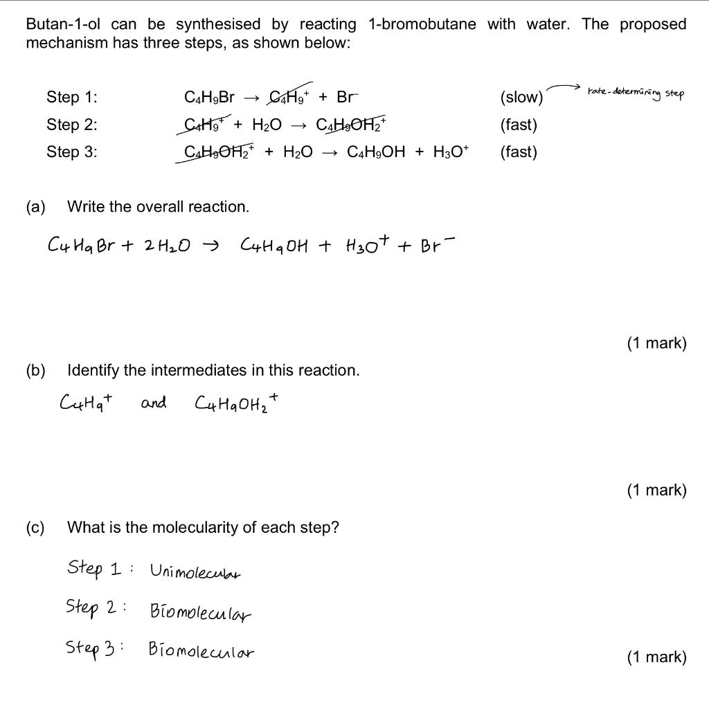 Solved Butan-1-ol can be synthesised by reacting | Chegg.com