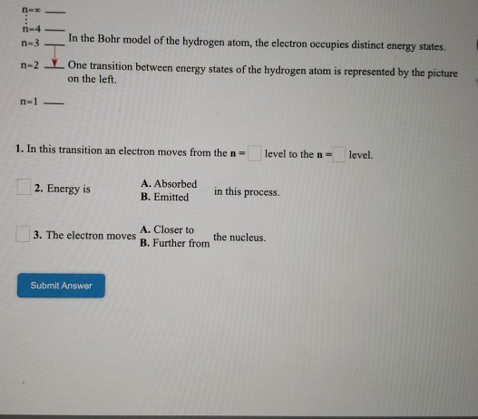 Solved In the Bohr model of the hydrogen atom, the electron | Chegg.com