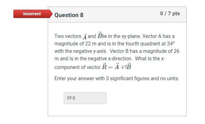 Solved Two vectors and B⃗ B→ lie in the xy-plane. Vector A | Chegg.com