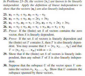 Solved In Problems 1-8, determine whether the given vectors | Chegg.com