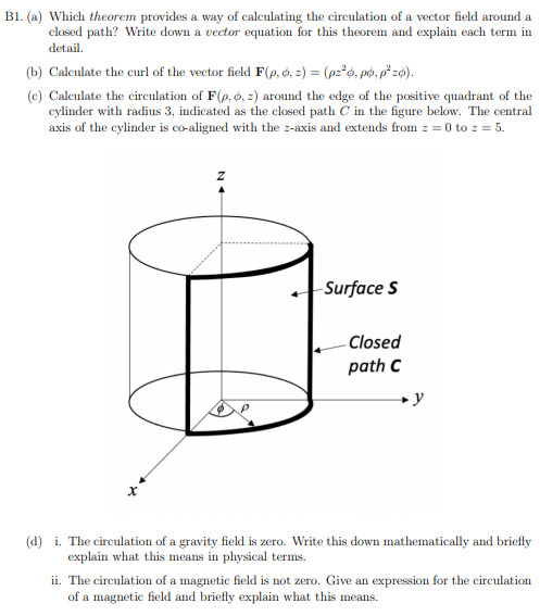 Solved B1. (a) Which theorem provides a way of calculating | Chegg.com