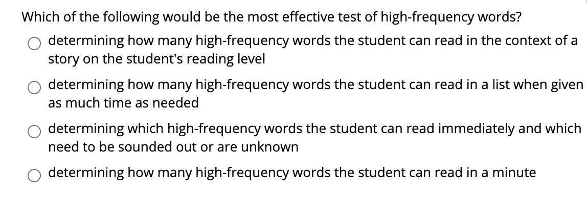 Solved Which of the following would be the most effective | Chegg.com