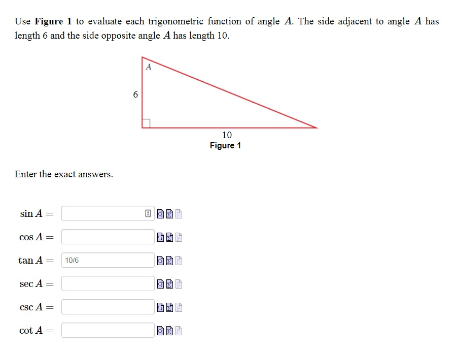 Solved Use Figure 1 to evaluate each trigonometric function | Chegg.com