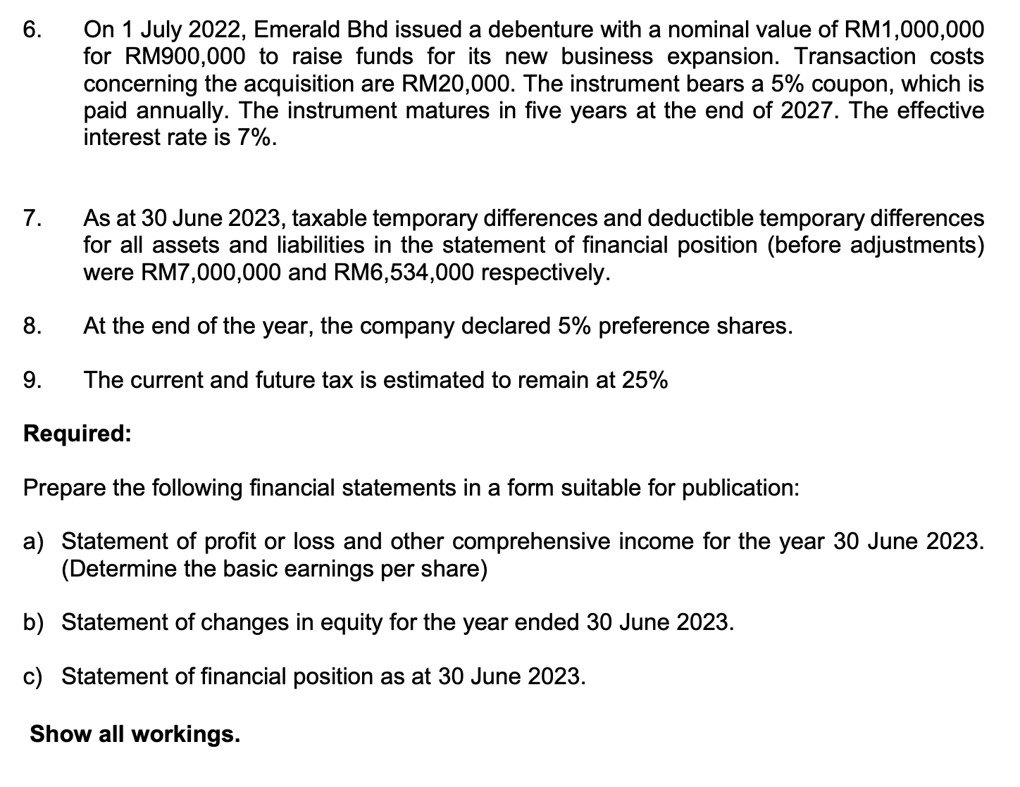 Solved QUESTION 11. As at 30 June 2023 , the company has of