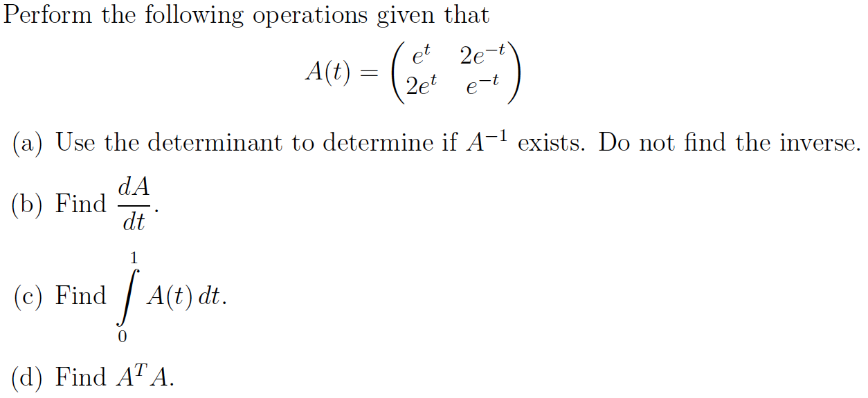Solved Perform the following operations given that | Chegg.com