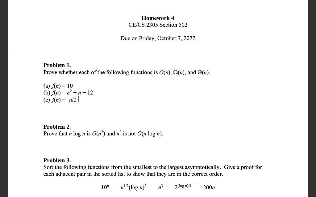 Solved Problem 1. Prove Whether Each Of The Following | Chegg.com