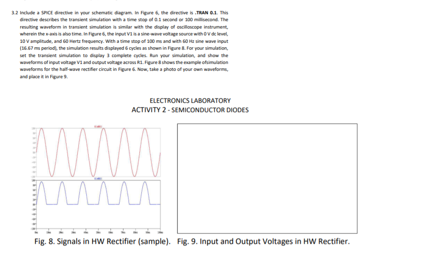 Solved 3.2 Include a SPICE directive in your schematic