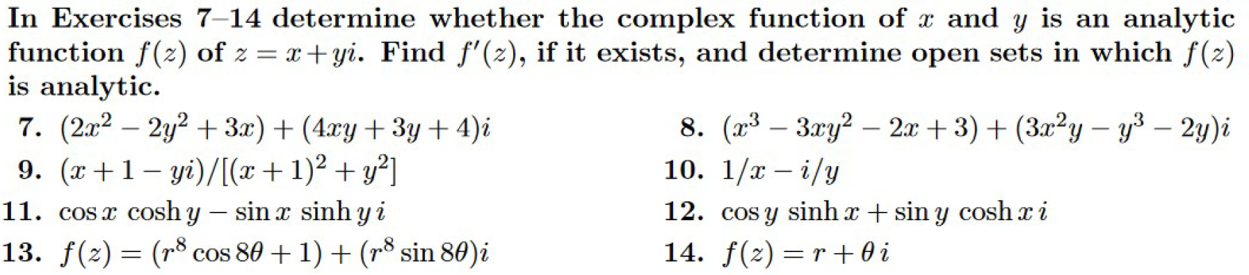 Solved In Exercises 7−14 determine whether the complex | Chegg.com