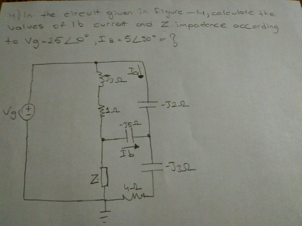 Solved current 4) In the circuit given in figure - 4, | Chegg.com
