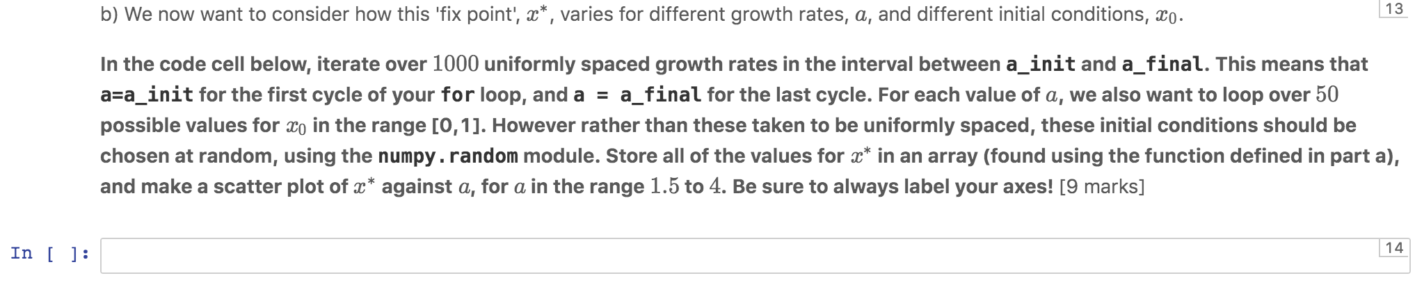 Problem 2: The logistic map In this problem we are | Chegg.com