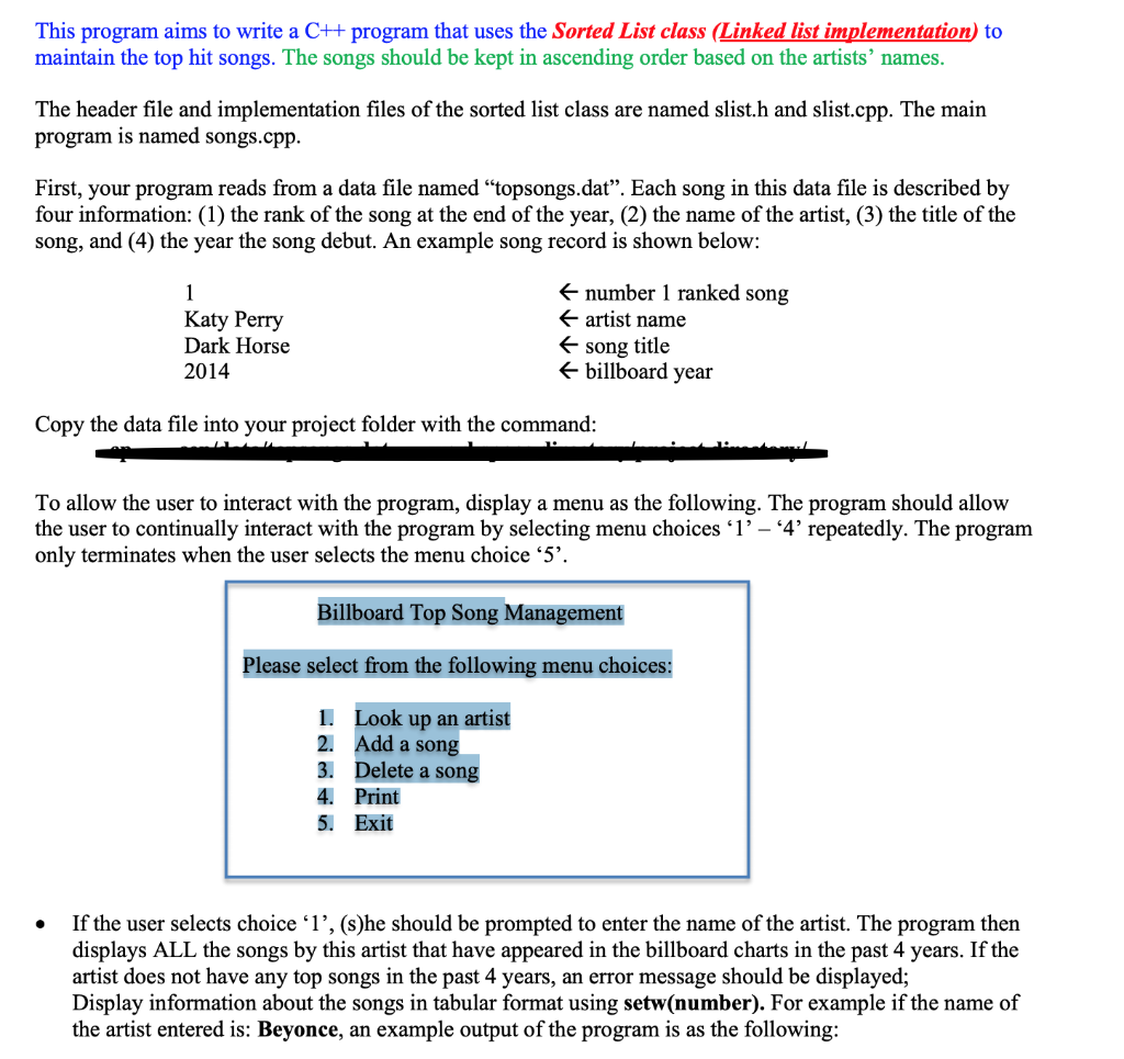 This program aims to write a C++ program that uses | Chegg.com