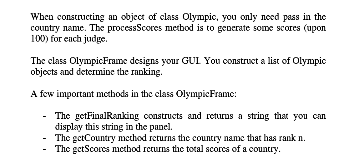 Objectives: Practice java programming with GUI Task | Chegg.com