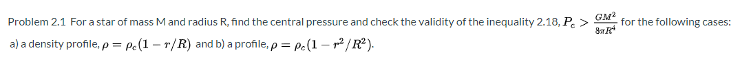 Solved Use the hydrostatic equilibrium equation at the | Chegg.com