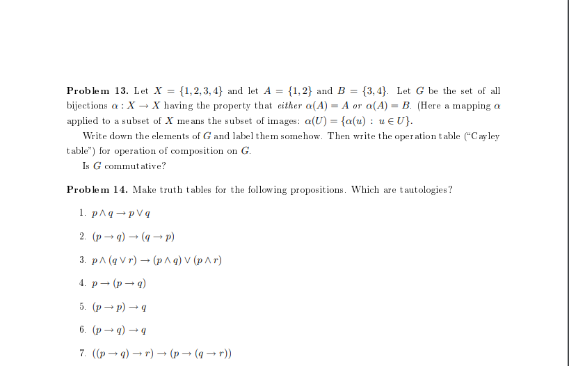 Solved Problem 13. Let X = {1, 2, 3, 4} And Let A = {1, 2} | Chegg.com