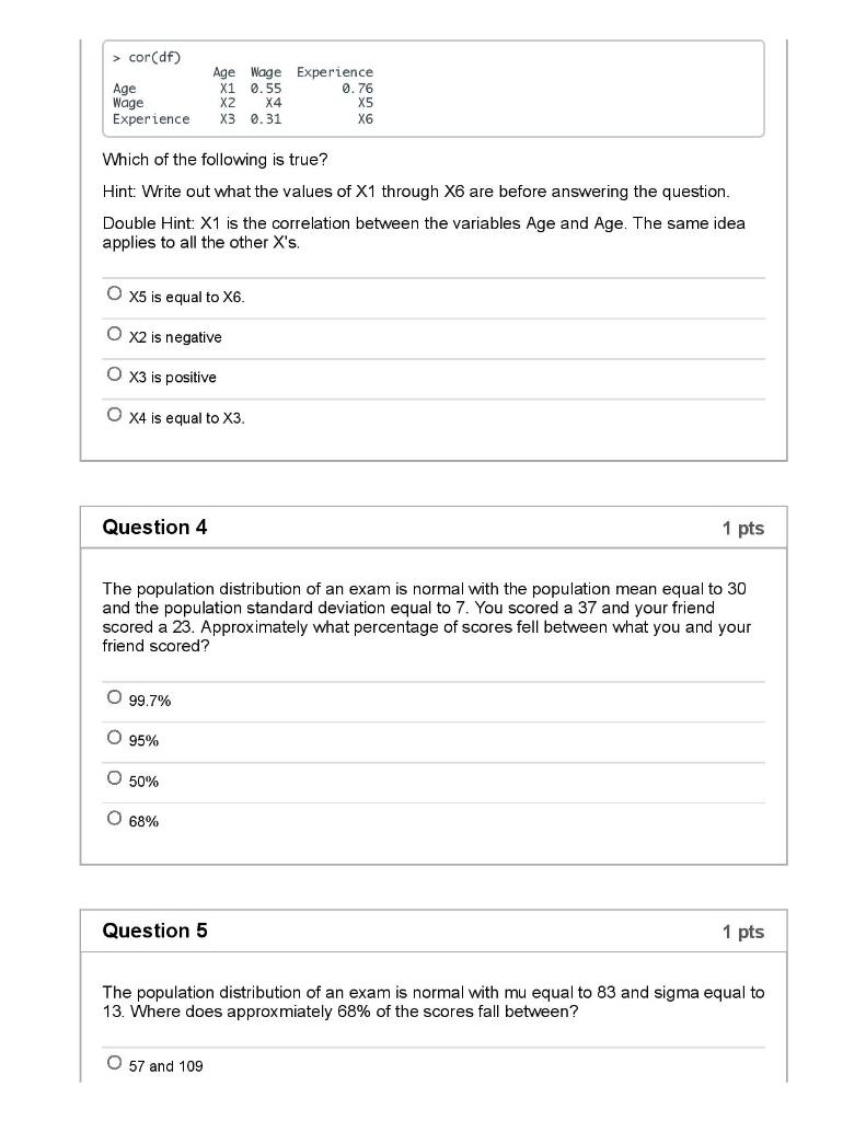 Solved Question 1 1 pts Which of the following is true for a | Chegg.com