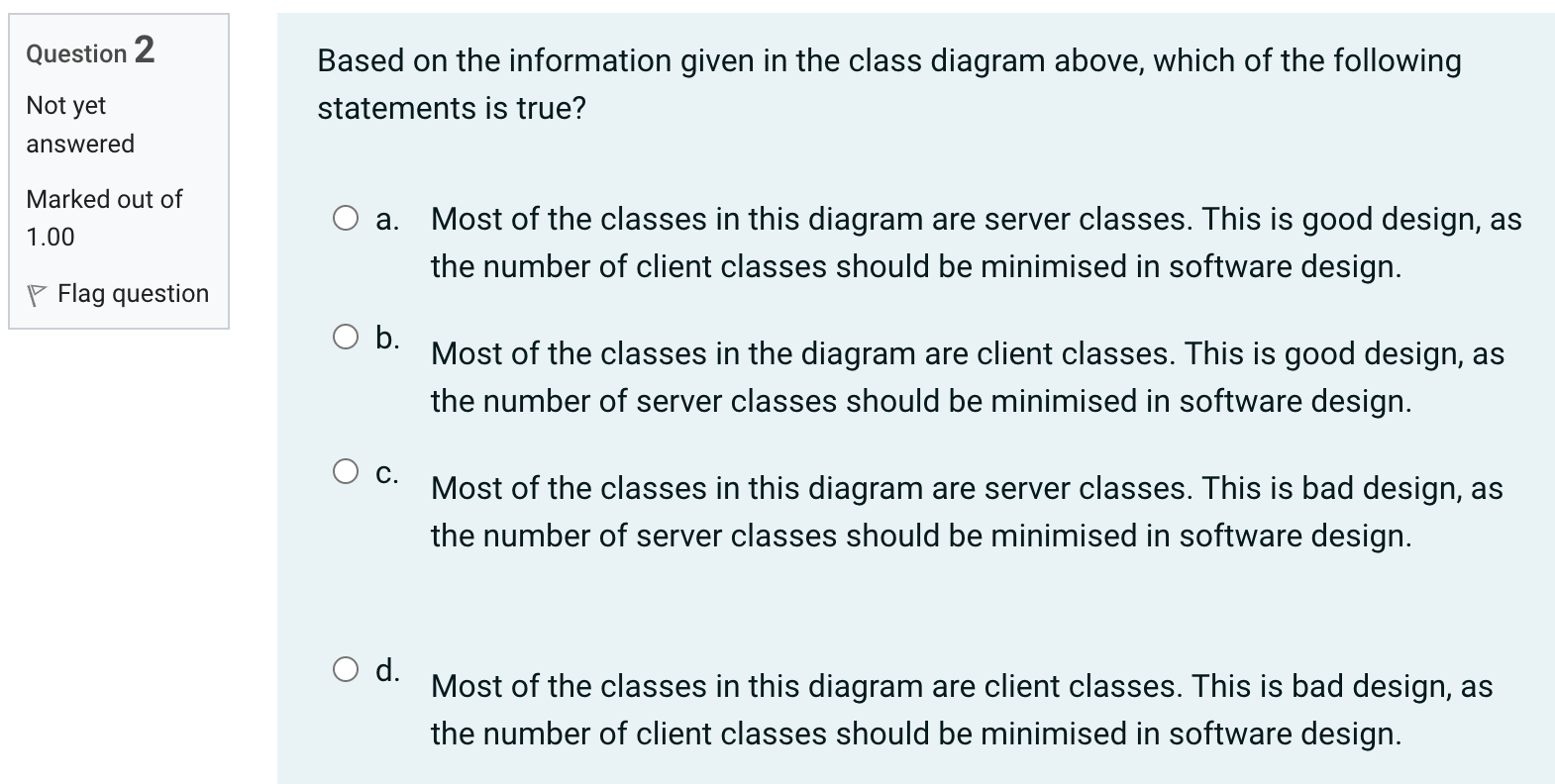 Solved The Following Class Diagram Relates To The First Five | Chegg.com