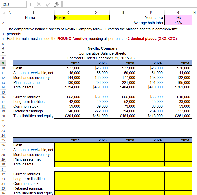 Solved I need help with excel formula. I was trying to use a | Chegg.com