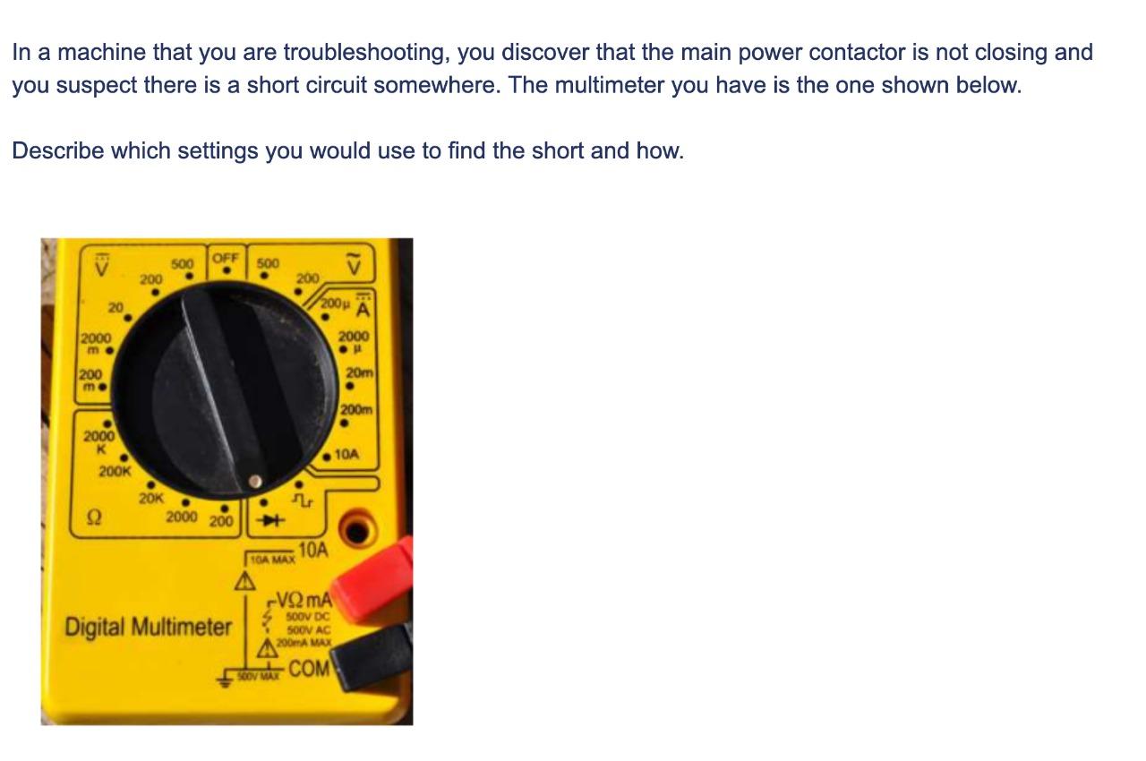 Solved In a machine that you are troubleshooting, you | Chegg.com