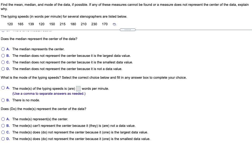 solved-find-the-mean-median-and-mode-of-the-data-if-chegg