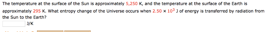 Solved The temperature at the surface of the Sun is | Chegg.com
