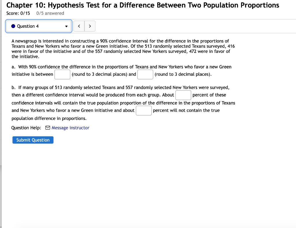 Solved Chapter 10: Hypothesis Test for a Difference Between | Chegg.com