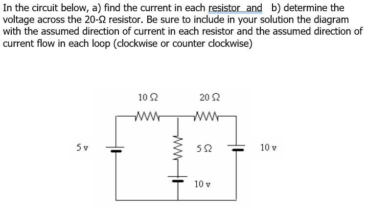 Solved In The Circuit Below, A) Find The Current In Each | Chegg.com