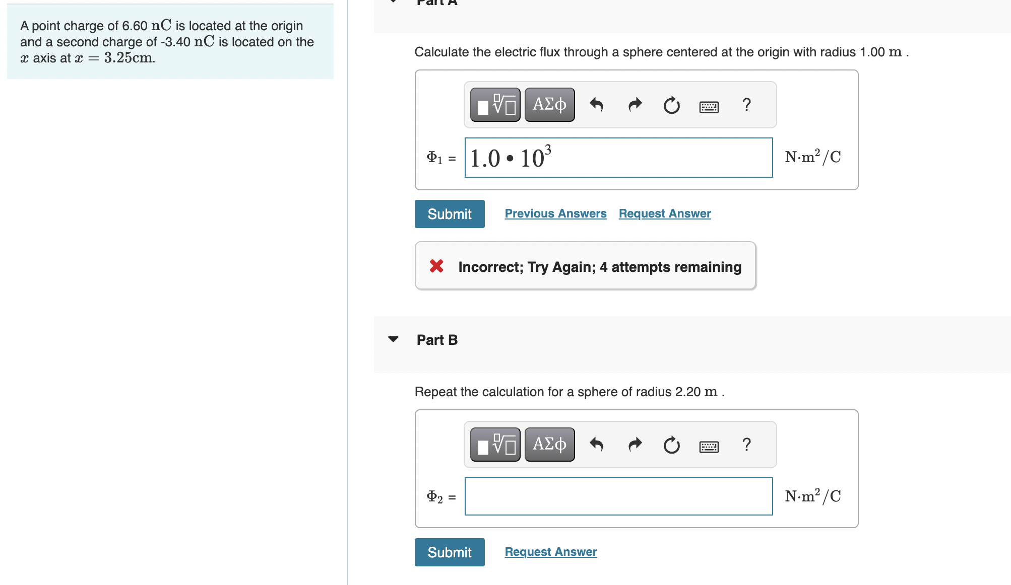 Solved A point charge of 6.60 nC is ﻿located at ﻿the | Chegg.com