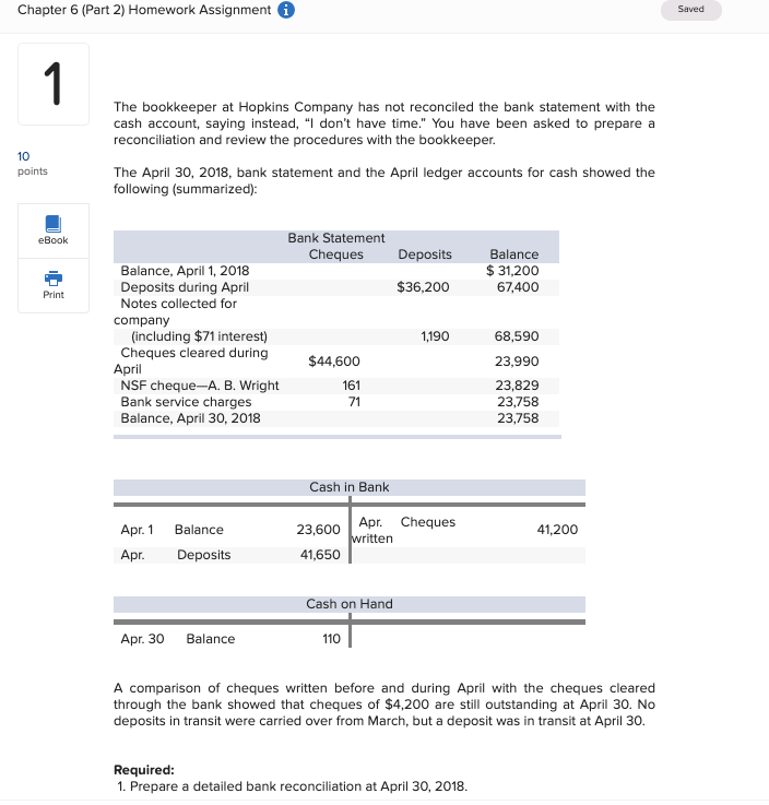 Solved Chapter 6 (Part 2) Homework Assignment saved Saved 1 | Chegg.com