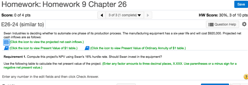 Solved Save Homework: Homework 9 Chapter 26 Score: 0 of 4 | Chegg.com