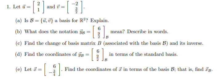 Solved 1 Let U And R 7 B What Does The Notati Chegg Com