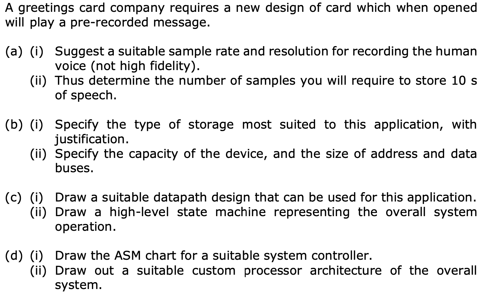 Solved A greetings card company requires a new design of