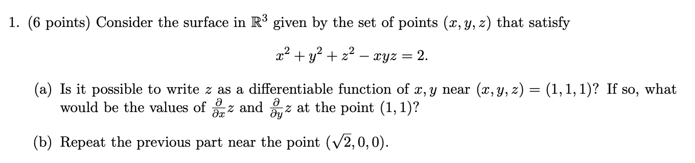 Solved I need help with this question for Vector Calculus. | Chegg.com