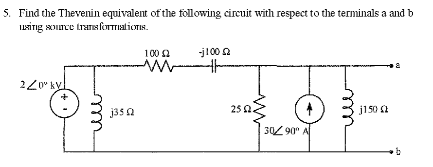 Solved Find the Thevenin equivalent of the following circuit | Chegg.com