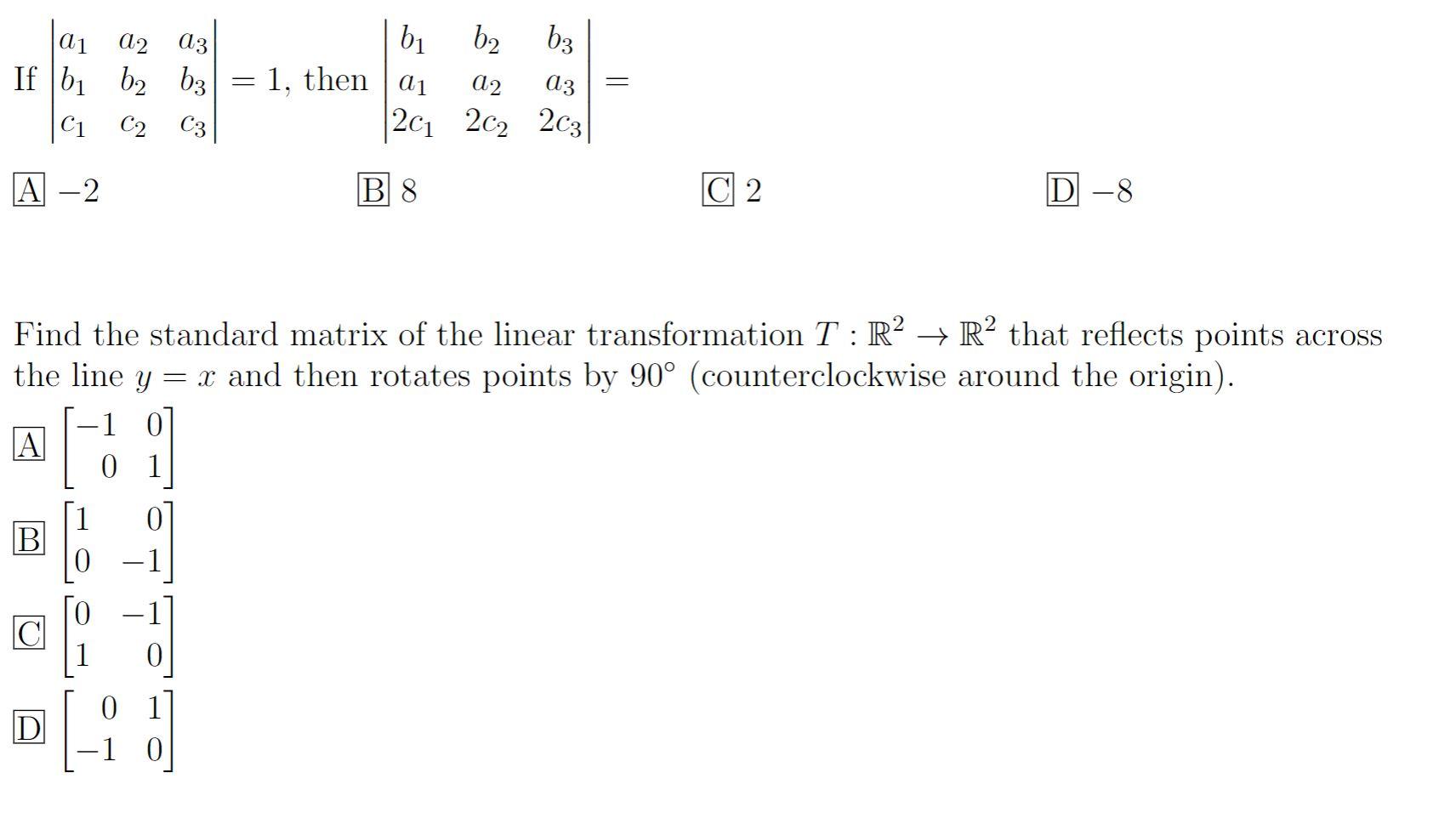 Solved If ∣∣a1b1c1a2b2c2a3b3c3∣∣=1, Then | Chegg.com