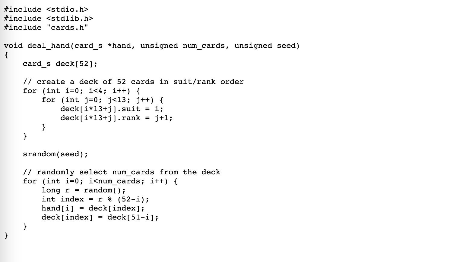 Solved In this homework, you will simulate a poker hand | Chegg.com