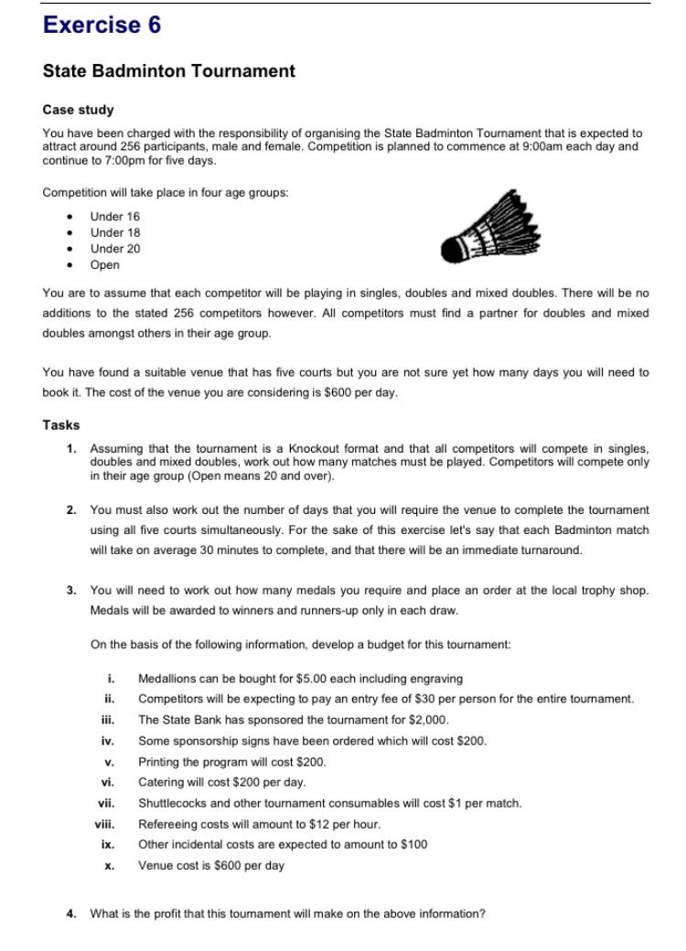 Multiple Choice Questions About Badminton